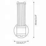 Prisha Farmhouse Gold Candle Fluted Glass Wall Sconces