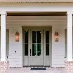 Montague Vintage Brass Outdoor Waterproof Wall Mounted Lantern Sconce