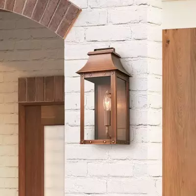 Montague Vintage Brass Outdoor Waterproof Wall Mounted Lantern Sconce Montague Vintage Brass Outdoor Waterproof Wall Mounted Lantern Sconce