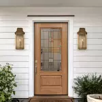 Montague Vintage Brass Outdoor Waterproof Wall Mounted Lantern Sconce