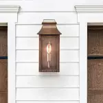 Montague Vintage Brass Outdoor Waterproof Wall Mounted Lantern Sconce