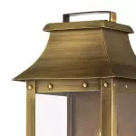 Montague Vintage Brass Outdoor Waterproof Wall Mounted Lantern Sconce