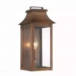 Montague Vintage Brass Outdoor Waterproof Wall Mounted Lantern Sconce