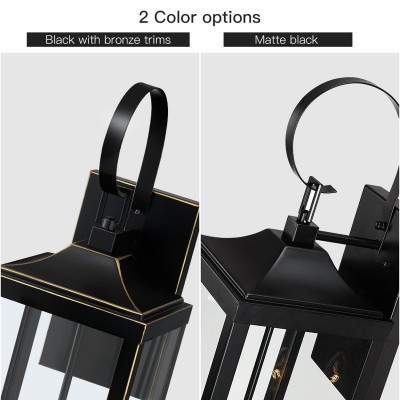Phelon Large Black Metal Lantern Outdoor Wall Sconce Phelon Large Black Metal Lantern Outdoor Wall Sconce