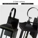 Phelon Large Black Metal Lantern Outdoor Wall Sconce