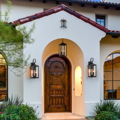 Phelon Large Black Metal Lantern Outdoor Wall Sconce Phelon Large Black Metal Lantern Outdoor Wall Sconce