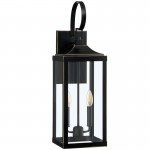 Phelon Large Black Metal Lantern Outdoor Wall Sconce