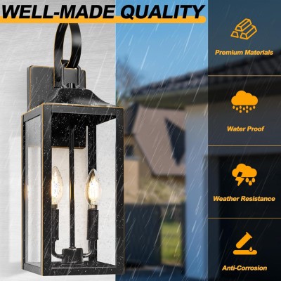 Phelon Large Black Metal Lantern Outdoor Wall Sconce Phelon Large Black Metal Lantern Outdoor Wall Sconce