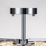 Ryxar Round Ribbed Crystal Semi Flush Mount Light