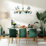 Taryn 15 Light Teal Colored Globe Glass Chandelier
