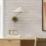 Ulyxor Ash Wood Base Ivory Paper Shade Wall Sconce