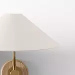 Ulyxor Ash Wood Base Ivory Paper Shade Wall Sconce