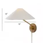 Ulyxor Ash Wood Base Ivory Paper Shade Wall Sconce