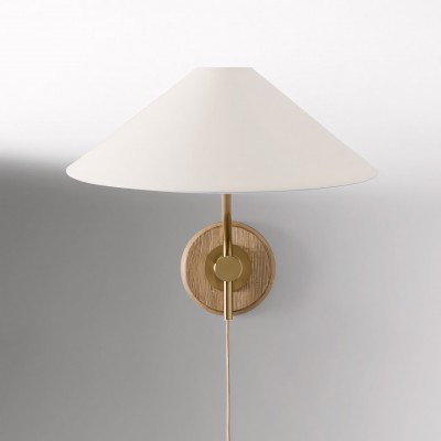 Ulyxor Ash Wood Base Ivory Paper Shade Wall Sconce Ulyxor Ash Wood Base Ivory Paper Shade Wall Sconce