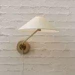 Ulyxor Ash Wood Base Ivory Paper Shade Wall Sconce