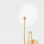 Quylar Texture White Steel shade Aged Brass Wall Sconce