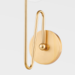 Quylar Texture White Steel shade Aged Brass Wall Sconce