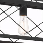 Wrylor Farmhouse 7 Light Steel Rectangle Chandelier