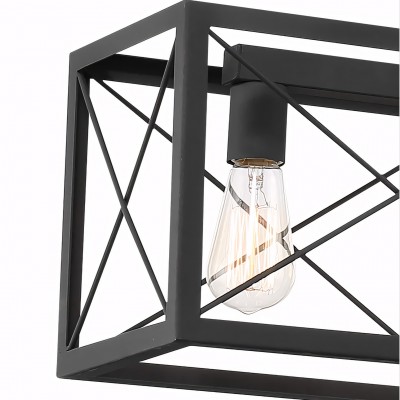 Wrylor Farmhouse 7 Light Steel Rectangle Chandelier