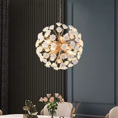 Xyron Handcrafted Porcelain Flower Sphere Chandelier Xyron Handcrafted Porcelain Flower Sphere Chandelier
