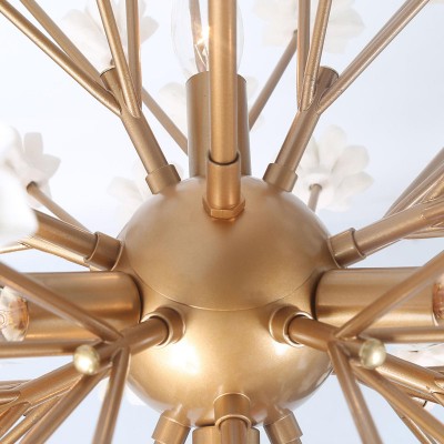 Xyron Handcrafted Porcelain Flower Sphere Chandelier