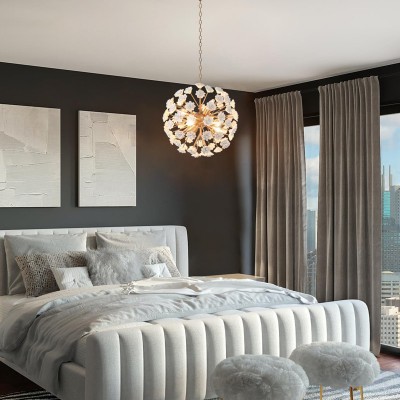 Xyron Handcrafted Porcelain Flower Sphere Chandelier