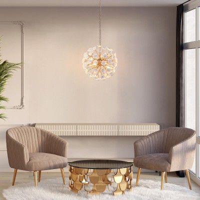 Xyron Handcrafted Porcelain Flower Sphere Chandelier