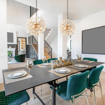 Xyron Handcrafted Porcelain Flower Sphere Chandelier