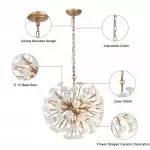 Xyron Handcrafted Porcelain Flower Sphere Chandelier