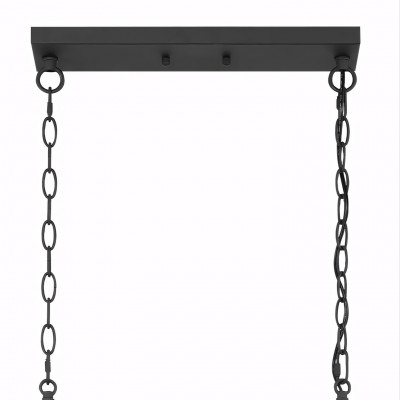 Wrylor Farmhouse 7 Light Steel Rectangle Chandelier