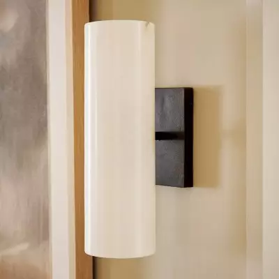 Yorix Alabaster Tube Bronze Finish Wall Sconce Yorix Alabaster Tube Bronze Finish Wall Sconce