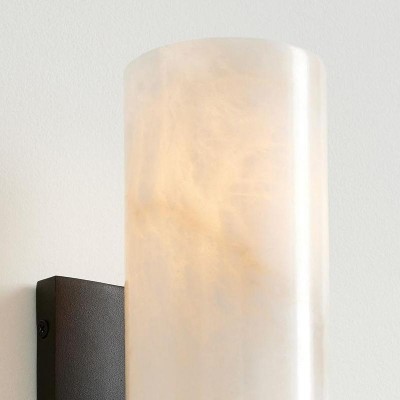 Yorix Alabaster Tube Bronze Finish Wall Sconce Yorix Alabaster Tube Bronze Finish Wall Sconce