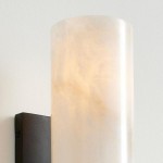 Yorix Alabaster Tube Bronze Finish Wall Sconce Yorix Alabaster Tube Bronze Finish Wall Sconce