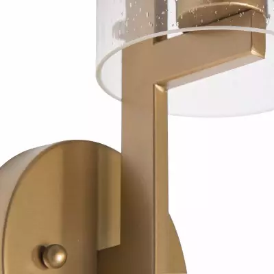 Aldorix Bronze Seedy Glass Cylinder Wall Sconce Aldorix Bronze Seedy Glass Cylinder Wall Sconce