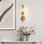 Aldorix Bronze Seedy Glass Cylinder Wall Sconce