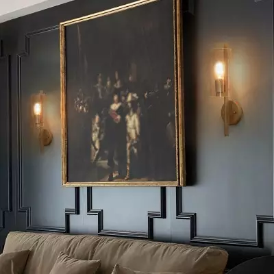 Aldorix Bronze Seedy Glass Cylinder Wall Sconce Aldorix Bronze Seedy Glass Cylinder Wall Sconce
