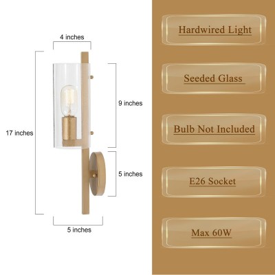 Aldorix Bronze Seedy Glass Cylinder Wall Sconce Aldorix Bronze Seedy Glass Cylinder Wall Sconce