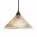 Draxith Retro Japanese Striped Stained Glass Droplight