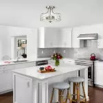 Ixorath Nickel Clear Water Ripple Glass Drum Ceiling Light