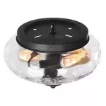 Eryndor Antique Sugar Pot Lid Water Ripple Glass Flush Mount Light Eryndor Antique Sugar Pot Lid Water Ripple Glass Flush Mount Light