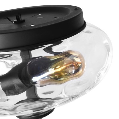 Eryndor Antique Sugar Pot Lid Water Ripple Glass Flush Mount Light Eryndor Antique Sugar Pot Lid Water Ripple Glass Flush Mount Light