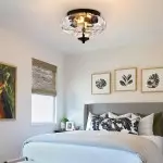 Eryndor Antique Sugar Pot Lid Water Ripple Glass Flush Mount Light Eryndor Antique Sugar Pot Lid Water Ripple Glass Flush Mount Light