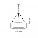 Quillan Industrial Large Black Drum Pendant Light For Dinning Room