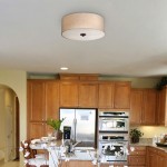 Jynor Bronze Oatmeal Fabric Drum Semi Flush Mount Light