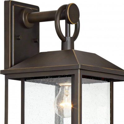Mythor Bronze Textured Clear Glass Lantern Outdoor Sconce Mythor Bronze Textured Clear Glass Lantern Outdoor Sconce