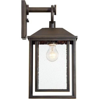 Mythor Bronze Textured Clear Glass Lantern Outdoor Sconce Mythor Bronze Textured Clear Glass Lantern Outdoor Sconce