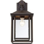 Mythor Bronze Textured Clear Glass Lantern Outdoor Sconce