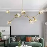 Caedyn Modern 12-Light Polished Brass Sputnik Chandelier Caedyn Modern 12-Light Polished Brass Sputnik Chandelier