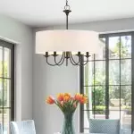 Cadmus Gold Textile Lamp Shade Semi Flush Mount Lighting Cadmus Gold Textile Lamp Shade Semi Flush Mount Lighting
