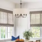 Nyneve 5 Light Dimmable Fabric Drum Chandelier